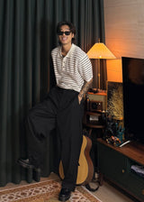 Mother-of-pearl Balloon Wide Slacks 3COLOR