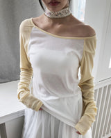 Ella Raglan One Shoulder Long Sleeve T-Shirt