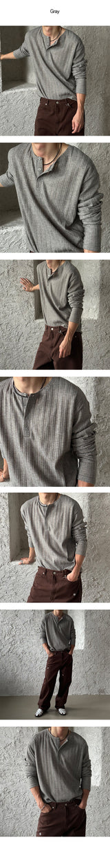 [S/S] Golgi henry neck long sleeves (4color)