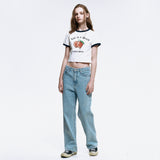 ライフイズアピーチクロップリンがーTシャツ_ホワイト