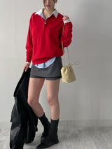 Verdi Flap Overfit Leather Blouson