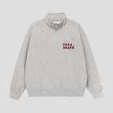 RED FONT QUARTER-ZIP SWEATSHIRT