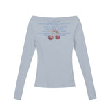 Rosy Cherry Lettering Tee