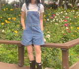 Opening Half Overalls Denim Overalls
