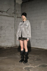 pt hood zip up (grey)