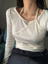 [MADE] Pem Golgi Layered Wrap Tee
