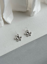 [silver925] draw flower earring