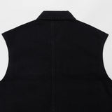 ルーズフィットブラックデニムベスト code 21012