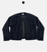 Puff Over Boucle Cardigan