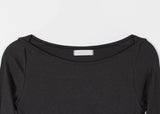 プレーン ボートネック スリーブ Tシャツ