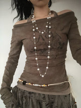 Vintage Washing Halterneck T-Shirt