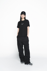 25SS ダメージウォッシングデニムボールキャップ ブラック