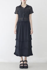 Picon See-Through Wrinkle Shirt