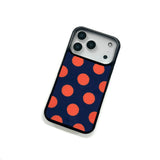 【MADE】Sizzling dot Navy iPhone case [Glossy Glass/Magsafe]