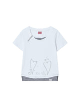 ZIPPER HEART TEE WHITE