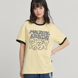 Maltese Archive Line Graphic Ringer Half Sleeve T-shirt