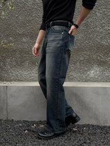 Deep blue green wide pants