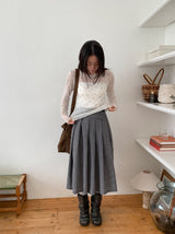Ligon Diagonal Check Long Skirt