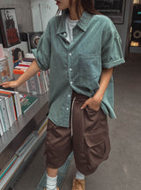 トフィワイドカーゴバミューダパンツ