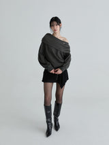 Drape symbol sweatshirts (Charcoal)