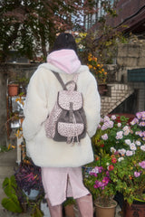 SHAKIRI LEOPARD MIXED BACKPACK (PINK/BROWN)