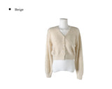 Doobie Soft Fur Button Long Sleeve Cardigan