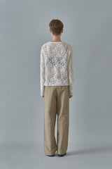 Rose half neck top_black