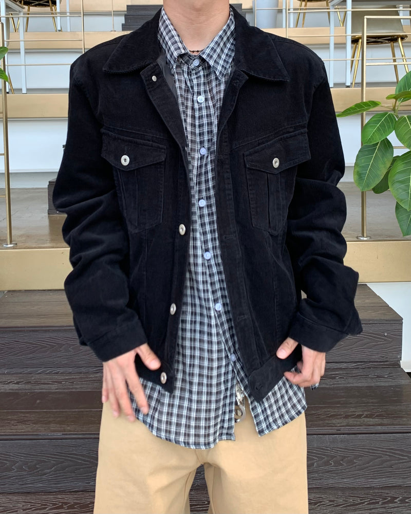 Cropped Western Corduroy Trucker Jacket