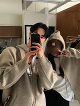 【セットアップ】Logane Maison ニットフーディー ジップアップ ワイドパンツ セット