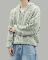 ノティニットフーディージップアップ (Beige)