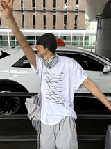 シルバーコードリスト半袖Tシャツ