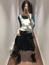 YWD STUDDED WALLET BELT (1color)