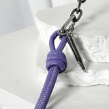 ss-Volume leather rope keyRing_purple