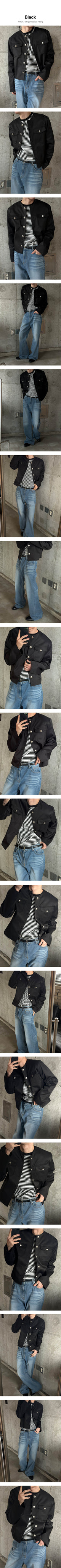 Clean crop tweed jacket(2color)