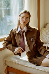 MILD CROP BLAZER / BROWN