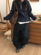 パンドフウォッシングデニムドットバッグ
