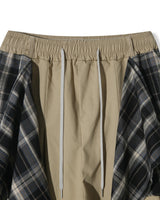 Layered Shirt Wide Cotton Pants