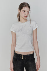 フラジャイルグラフィックTEE white