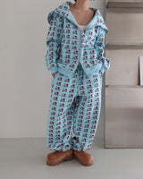 I Love Hooded Zip-Up & Jogger Pants Two Piece Set