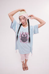 デビルキャットTシャツ ブルー