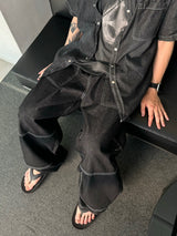 Stitch Dig Snap Wide Pants 2C