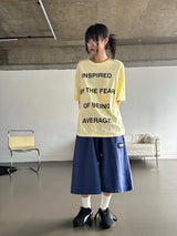 ノーマリー ヒップ レタリング プリント オーバーサイズ ロング Tシャツ 3カラー