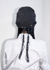  KNIT BRAID BEANIE . CHARCOAL