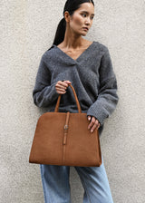 BLANC LARGE SUEDE CAMEL