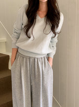FM Daily Basic V-neck Knit (10color)