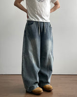 Block Panel Denim Pants