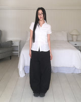 Casen pleats pleated short-sleeved shirt