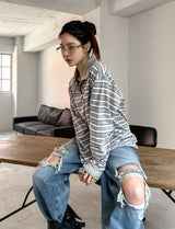Bohemian Damage Wide Denim Pants