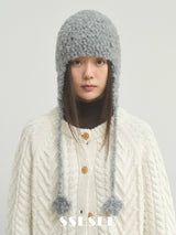 Clover Alpaca Earflap - Grey