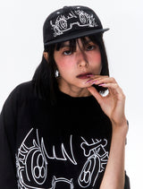 KIRSH X SUNONEBIRD アイグラフィックボールキャップ - ブラック